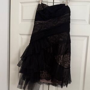 Elegant Black Lace Women's Dress